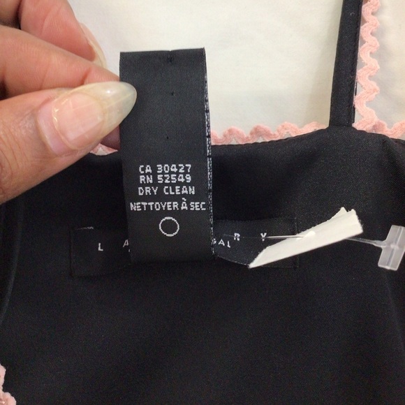 Laundry By Shelli Segal Little Black Dress Pink Trim, sz 8 - Picture 16 of 16